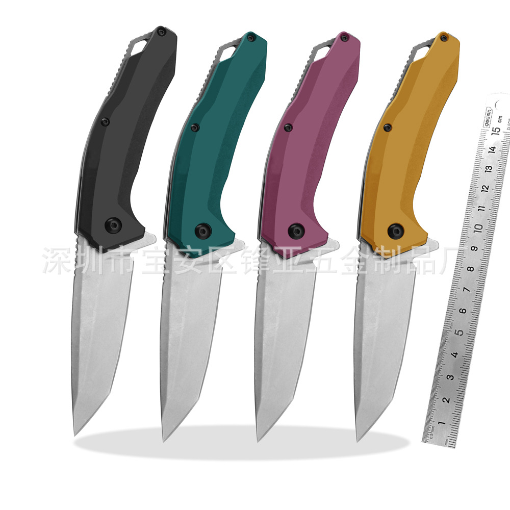 CNC T6061柄D2钢轴承滚珠系统折刀折叠刀户外刀具野营EDC厂家生产