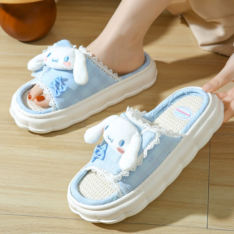 Breathable comfortable slippers indoor platform
