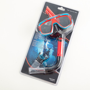 Foreign Trade New Cross-Mirror Large Frame Pc Diving Goggles Semi-Dry Snorkel Set Swimming Snorkeling Frog Goggles Swimming Equipment
