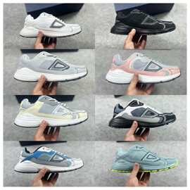 外贸CD新款百搭时尚休闲男女潮流透气运动鞋老爹字母B30增高鞋子