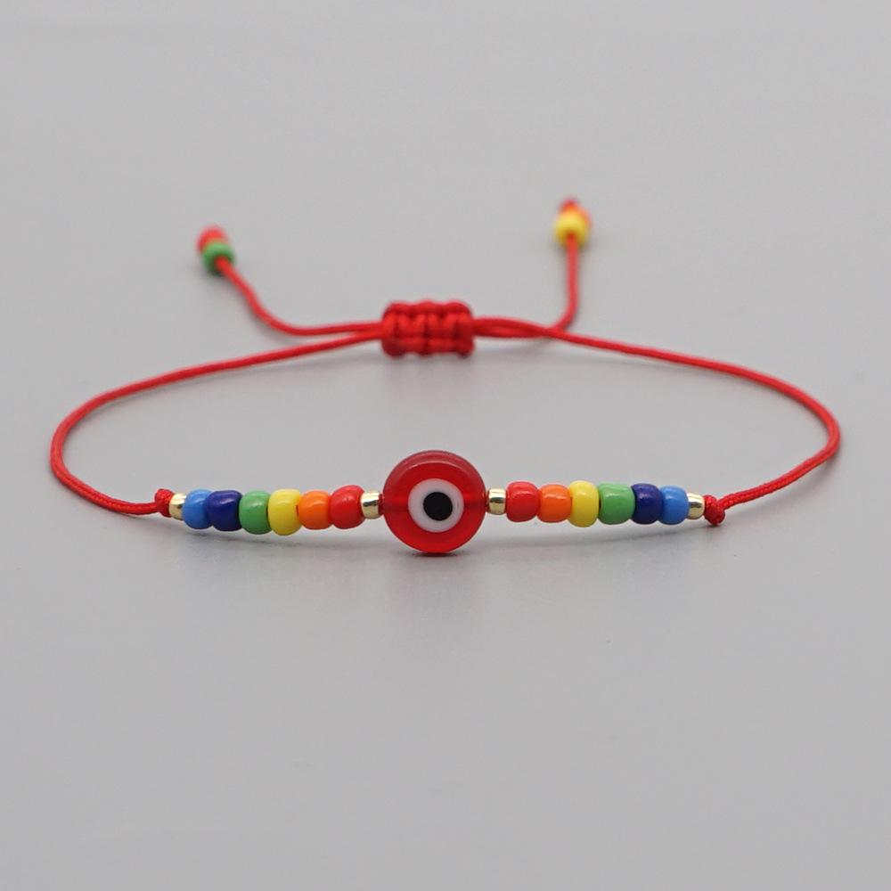 Pulsera Hecha A Mano De Ojos De Perlas De Vidrio Étnico Bohemio De Moda Simple display picture 4