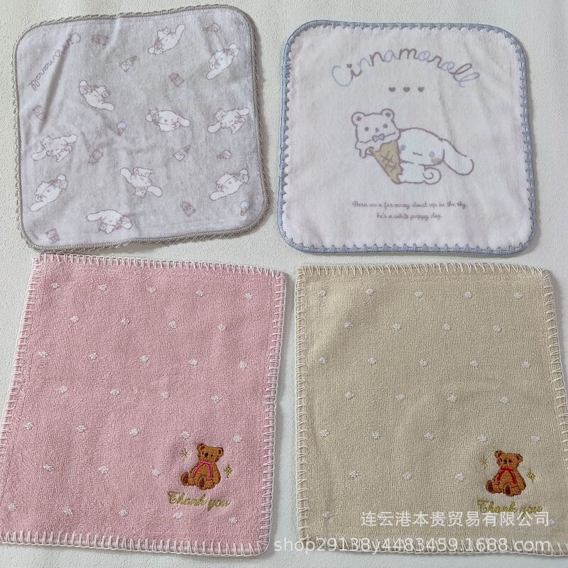 Japanese Export Original Cute Cinnamoroll Small Towel Limited Edition Pure Cotton Face Washcloth Handkerchief Cartoon
