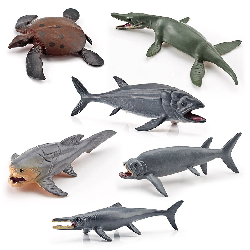 Transfronteriza Nueva simulación Marina serie de animales prehistóricos Mini modelo traje de juguete de decoración de escritorio estático