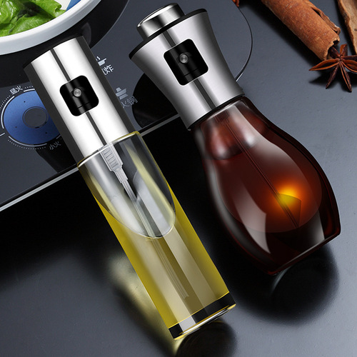 Household oil spray bottle kitchen oil spray kettle fat-reducing glass oil kettle spray leak-proof atomized soy sauce vinegar barbecue oil spray kettle