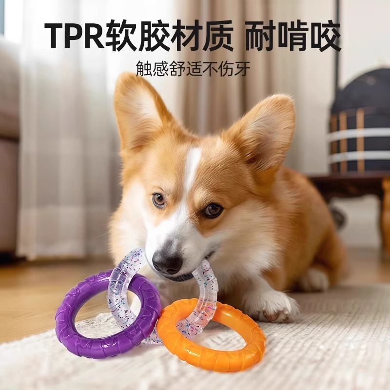 犬の抜河玩具子犬の歯ぎしり|undefined