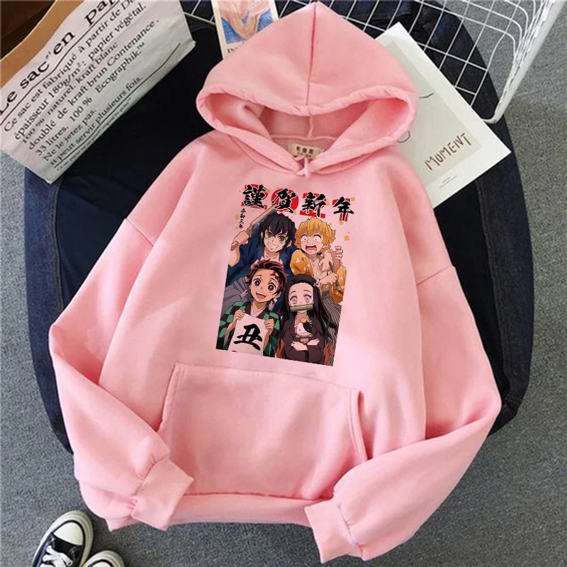 Y2k Japan Anime Women Sweatshirts Manga Plus Size Hoodie