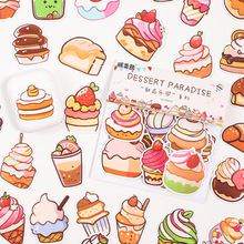 腻歪熊原创贴纸包甜品乐园创意美食甜点卡通可爱食物手账装饰素材