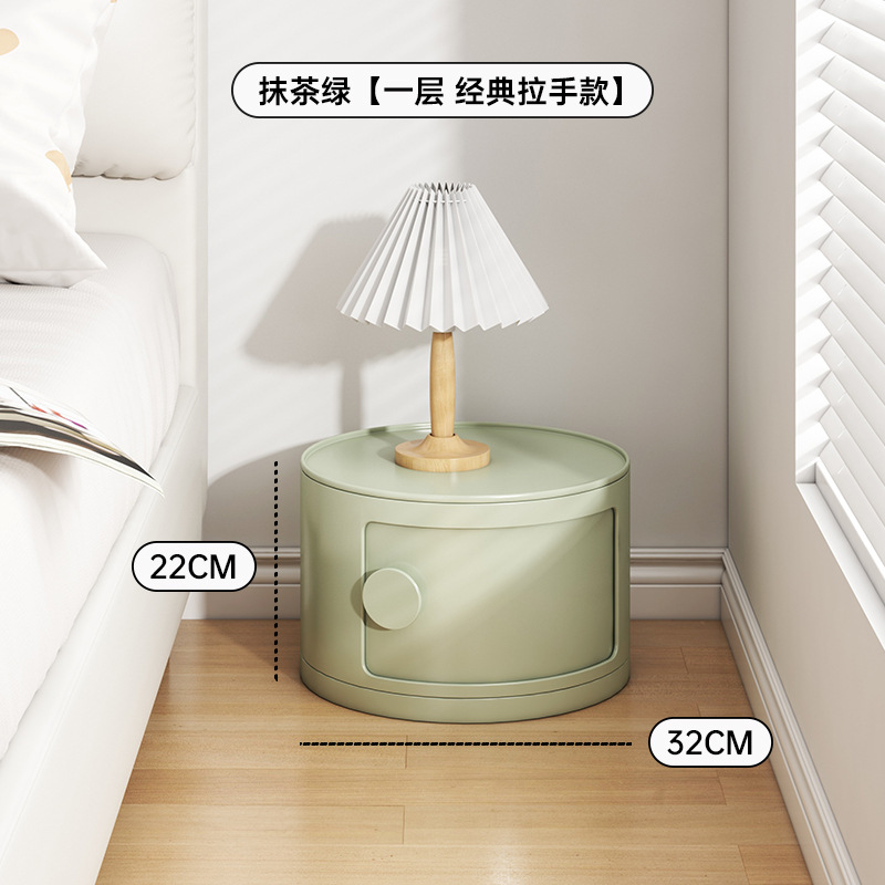 Armario de almacenamiento multicapa pequeño armario de almacenamiento estrecho super estrecho mesilla de cama sofá gabinete lateral cilindro mesilla de cama sala de estar