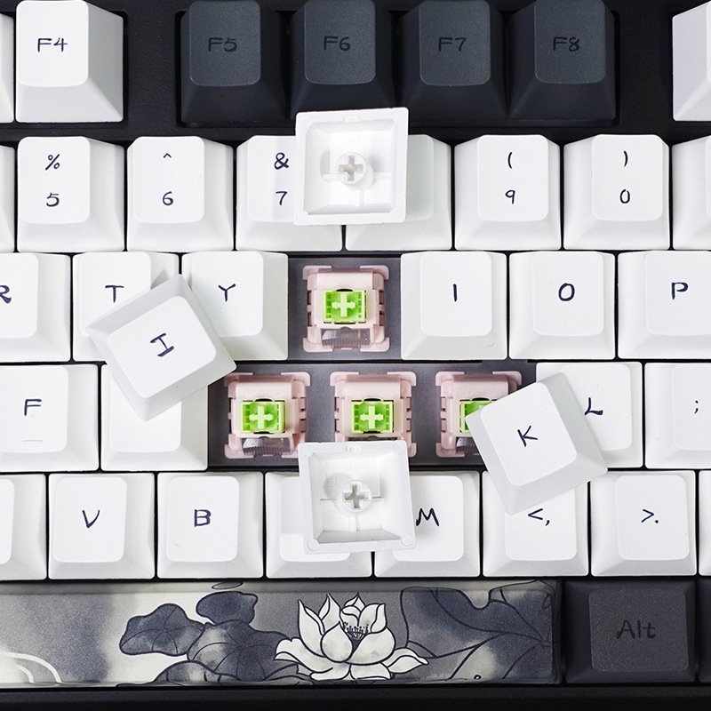 ハスキーキャップ水墨中国スタイルキャップ工場高さPBT厚さ熱昇華カスタム機械キーボード|undefined