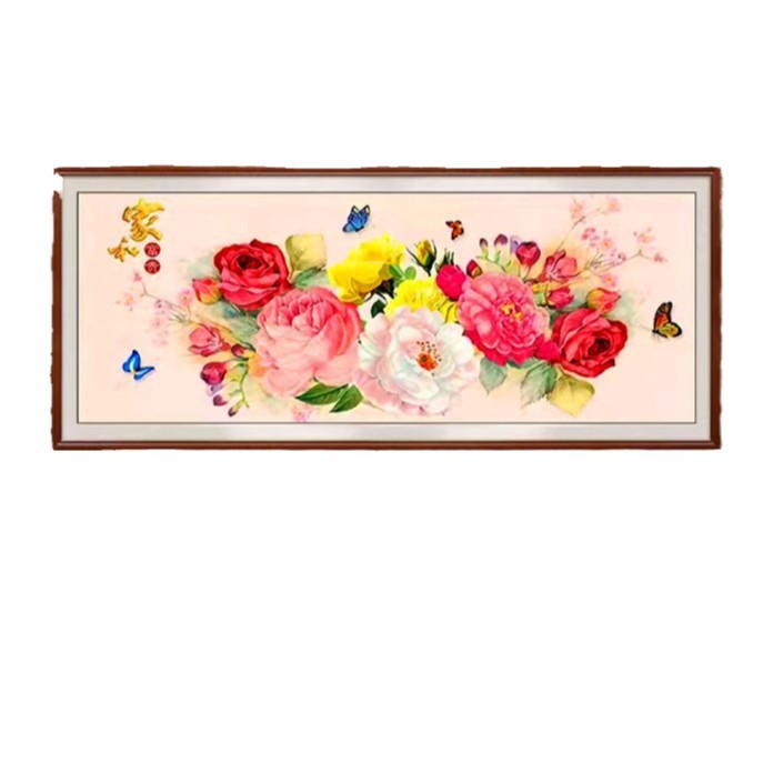 Mona Lisa Royal Cross Stitch Home and Wealthful Peony Nuevo Simple Peony 55 colores Bordado completo sin contorno. image 6