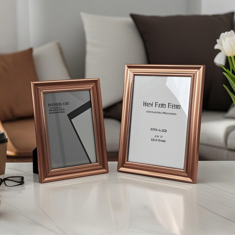 6inch 7inch Metal Photo Frame, Portrait Table, Photo Record, Matte Picture Frame, Horizontal and Vertical Dual-Use Creative Accessible Luxury Ornaments