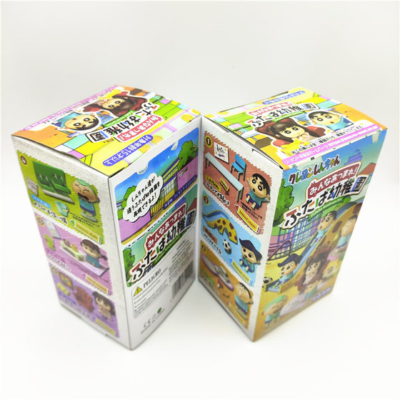 Crayon Xiaoxin double leaf kindergarten daily kindergarten miniature scene model hand-made decoration blind box doll