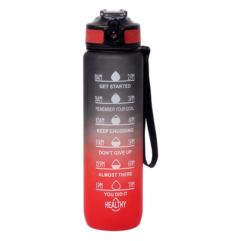 Botella de Agua Deportiva 1000ml de PC Degradada A Prueba de Fugas para Deportes al Aire Libre