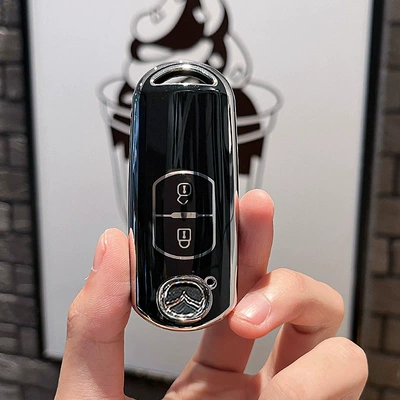 Ruiyi 7 buckle cx9 shell | Car key bag - mazda-b-smart-2-key-single-shell-black