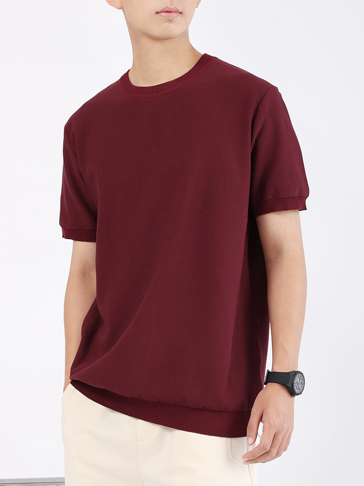 Camiseta de manga corta de seda de hielo para hombre Ropa de hombre de verano para hombre 2025 nueva marca de moda de lujo ligero para hombre