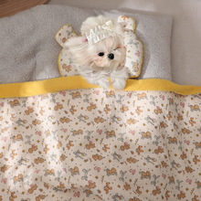 厂家批发狗狗冬季被子小狗睡觉用保暖绒毯马尔济斯小型犬柔软毛毯