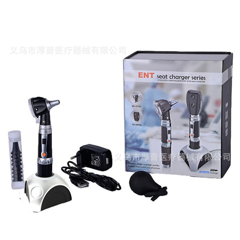 Rechargeable Fiber Optic Handle with Built-In Lithium Battery Otoscope Fiber Optic Electric Otoscope Ear Otoscope Ent Rechargeable Fiber Optic Handle with Built-In Lithium Battery Otoscope Fiber Optic Electric Otoscope Ear Otoscope Ent
