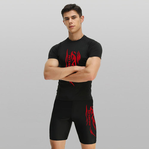 New wetsuit for men, split sun protection sports short-sleeved swimsuit, large size snorkeling suit, quick-drying surfing jellyfish suit