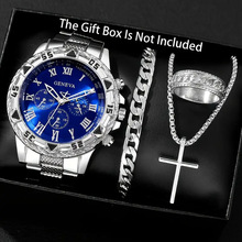 厂家直销爆款男士手表男款高级感钢带大表盘石英腕表手表男批发