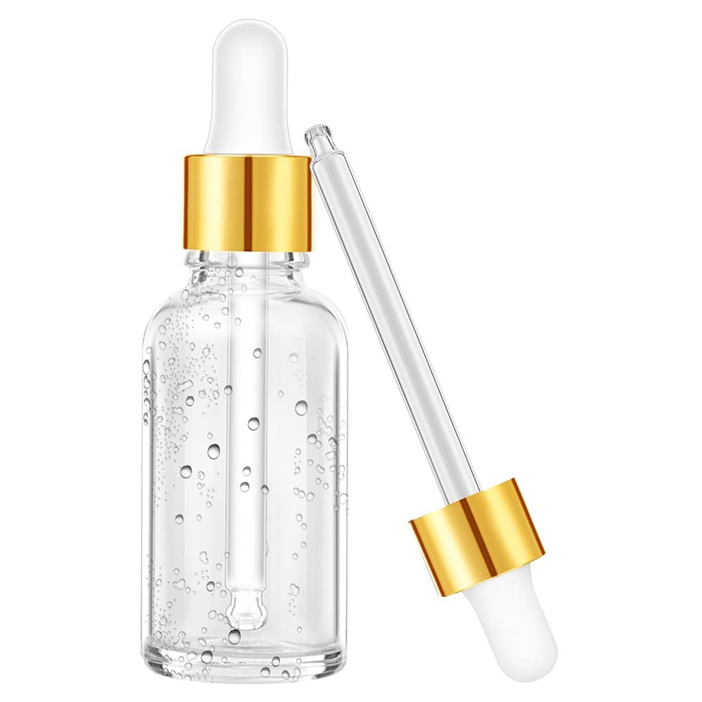 现货30ml透明精油瓶 18口径 透明玻璃化妆品分装瓶 精华液滴管瓶