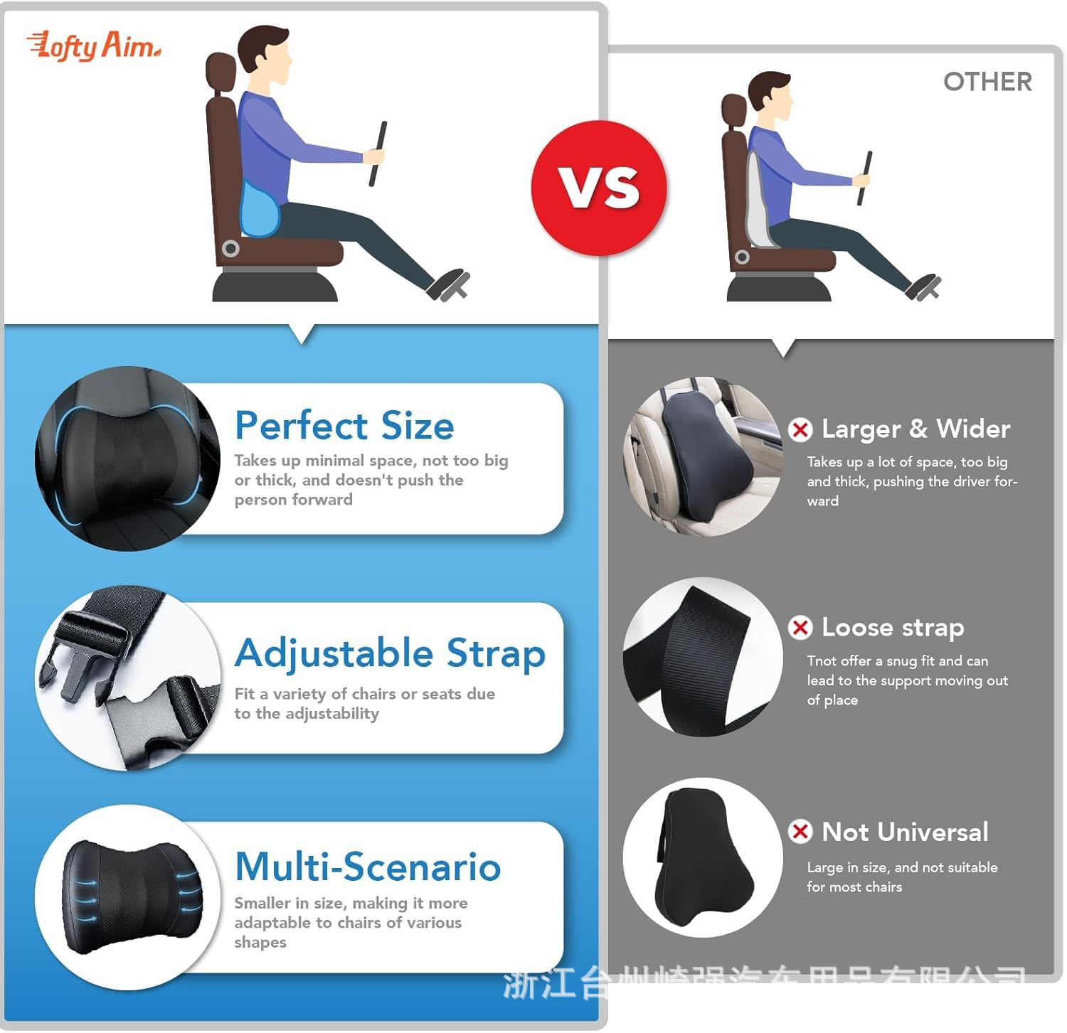 Mesh Memory Foam Office Breathable Cushion Lumbar Support Pad Car Lumbar Pillow Seat Back Cushion