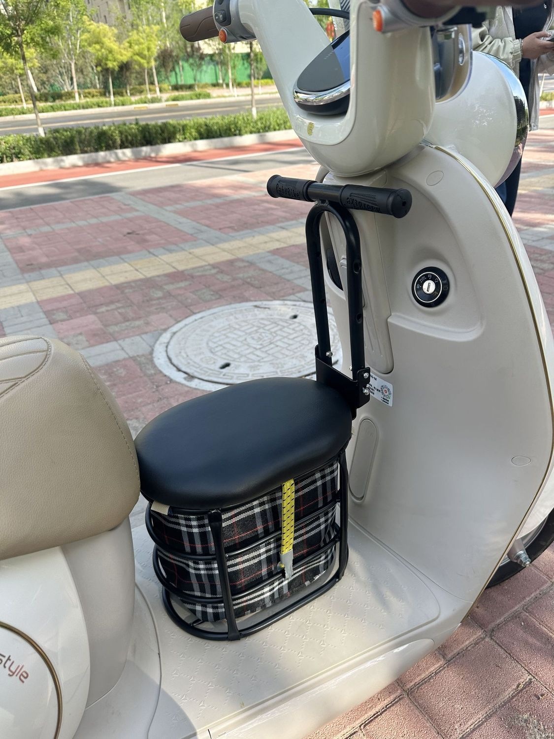 Electric Vehicle Child Seat, Child Storage Seat, Baby Seat, Armrest Folding Seat, Storage Basket, Children's Y90