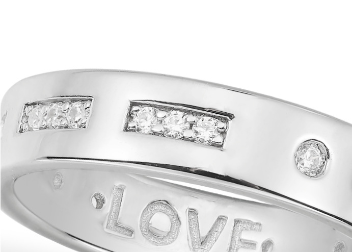 Fashion Simple Style Geometric Sterling Silver Inlay Zircon Rings