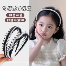 2026新款女童发箍防滑带齿压发花朵发卡头饰儿童碎发整理器头箍布