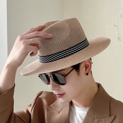 Men's sun hat, outdoor sunshade fishing hat, fashionable casual cool hat, beach casual breathable hat