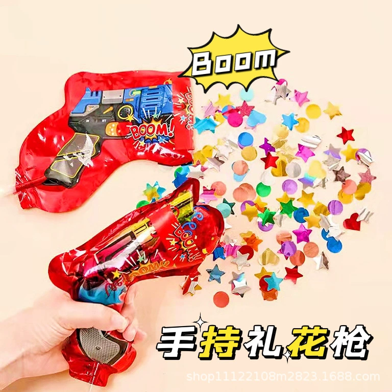 Inflatable fireworks gun handheld Internet celebrity small salute fireworks tube spray tube festival birthday party atmosphere props wholesale