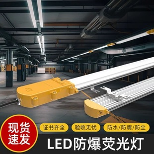 LED explosion-proof lamp fluorescent lamp warehouse workshop parking lot flameproof single and double tube chemical lighting bracket strip lamp