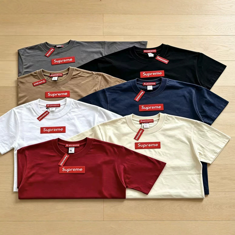 Supreme Spring/Summer Classic Red Label Embroidered Short Sleeve T-Shirt Unisex Trendy High Street Cleanfit Supreme Spring/Summer Classic Red Label Embroidered Short Sleeve T-Shirt Unisex Trendy High Street Cleanfit