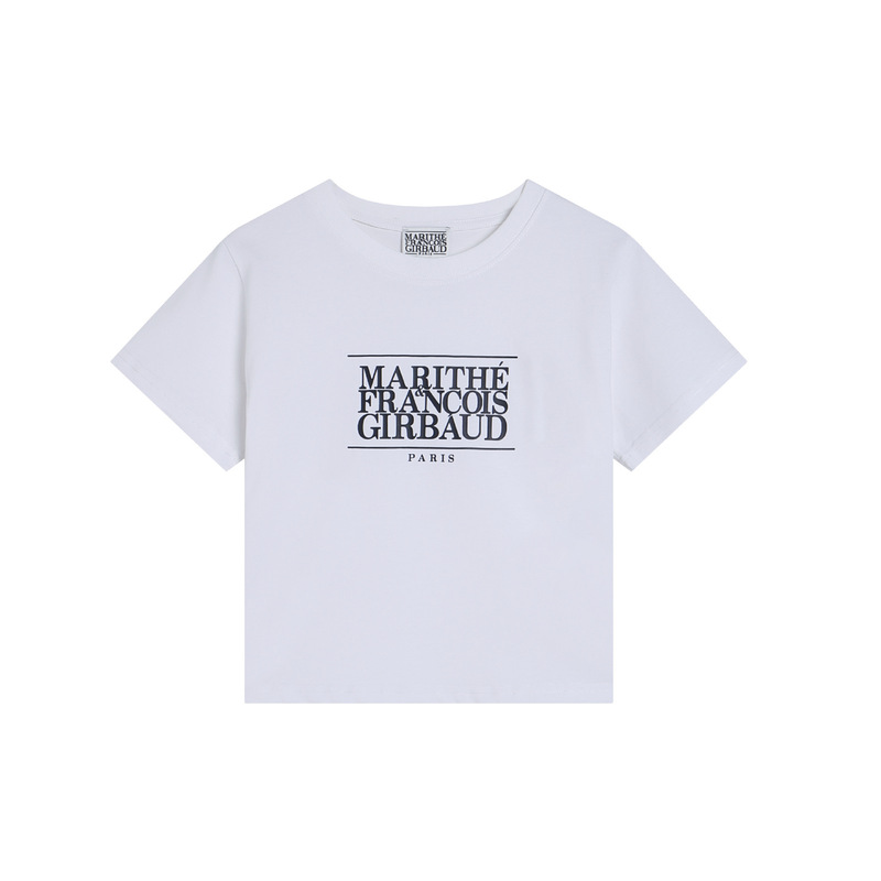 クロスボーダー マリテ 半袖 ハイユンジン同風 ショート スリム ゆったり ホットガール Tシャツ ピュアコットン 右肩 ラグランスリーブ 男女兼用|undefined