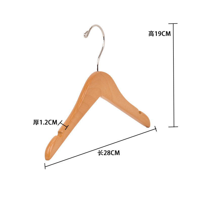 Percha de madera maciza, gruesa, para tiendas de ropa y hoteles, sin marcas, anti-marcas en los hombros, antideslizante, para uso doméstico.