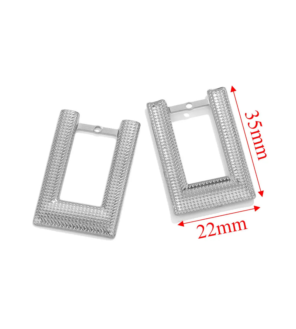 Joyas de acero inoxidable transfronterizas geometría simple anillo grande exageración auriculares accesorios accesorios DIY accesorios accesorios al por mayor