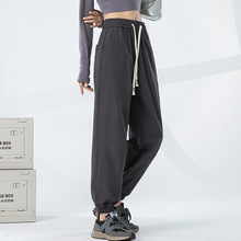 情侣款运动裤2022年男女同款宽松束脚潮流松紧腰抽绳设计潮流卫裤