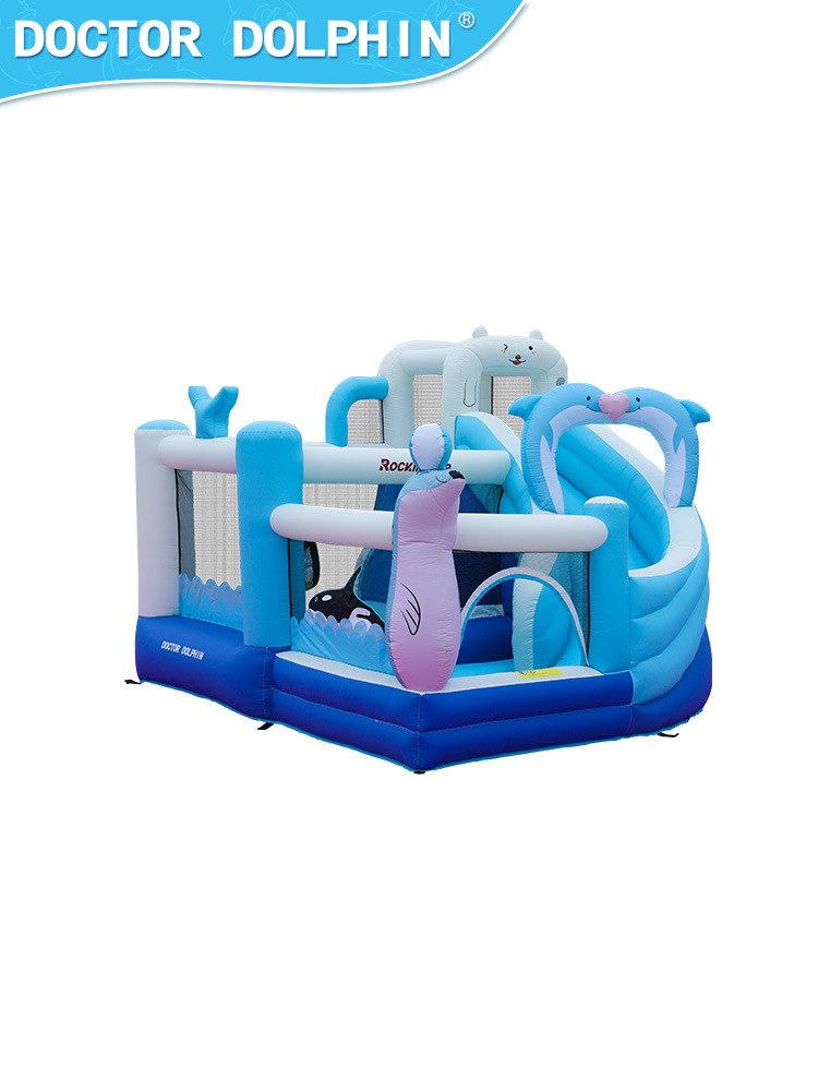Doctor Dolphin | Castillo para niños pequeño castillo doméstico castillo inflable para niños combinación de toboganes inflables castillo interior