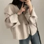 韩国气质v领宽松外套