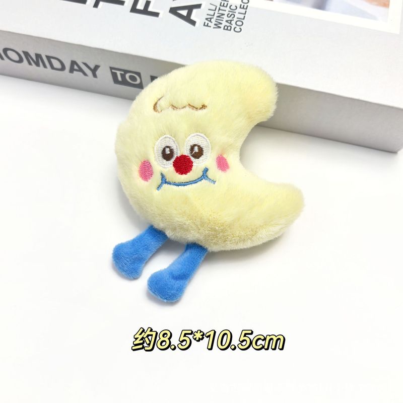 新款可爱云朵星星吱吱叫挂件diy太阳月亮胸针配件发饰服饰辅料|undefined