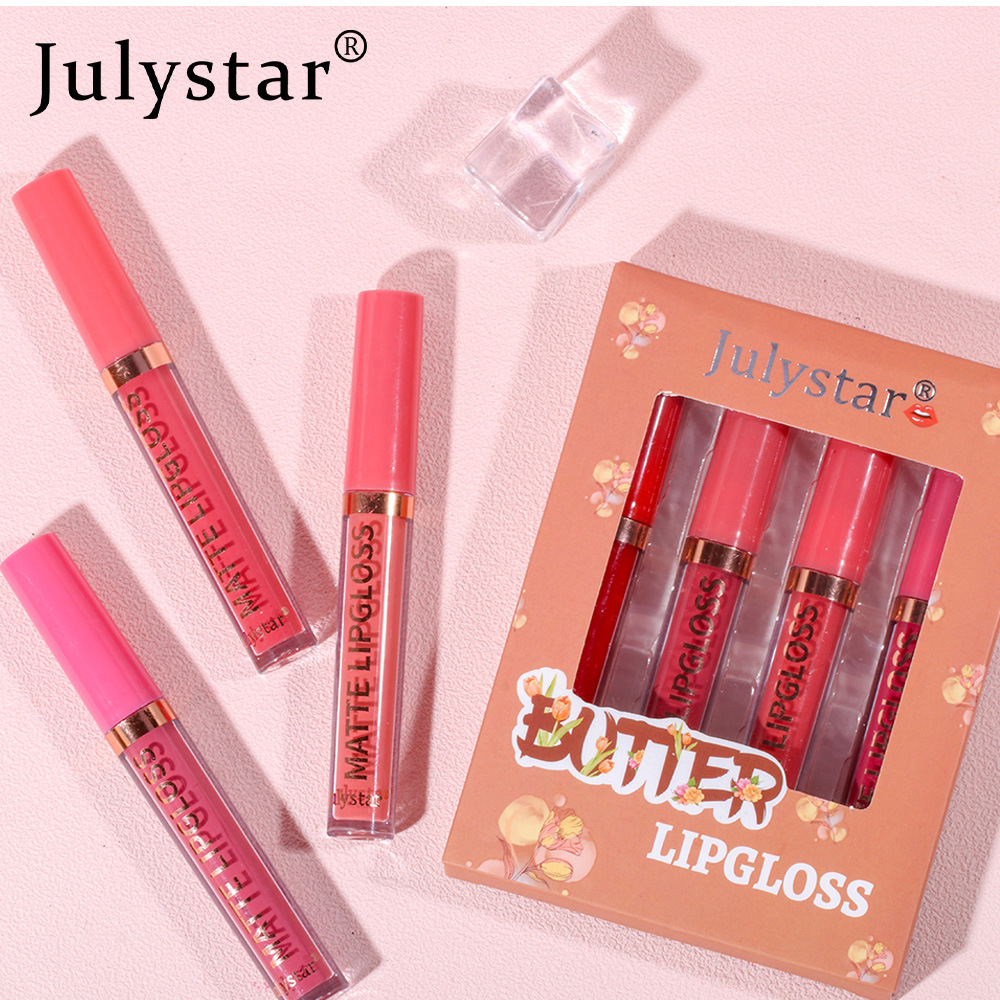Amazon Export Pearlescent Long-lasting Moisturizing Lip Gloss Set Box, Water Luster Mirror Natural Three-dimensional Non-fading Lip gloss set undefined