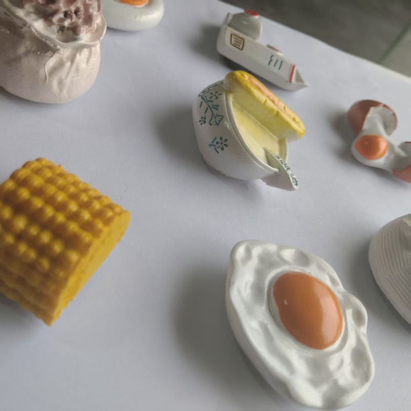 冷蔵庫用マグネット 食品 かわいい 卵 ネットで話題のマグネットシミュレーション 磁気ステッカー 冷蔵庫ドア装飾 インターネット販売 クリエイティブ|undefined