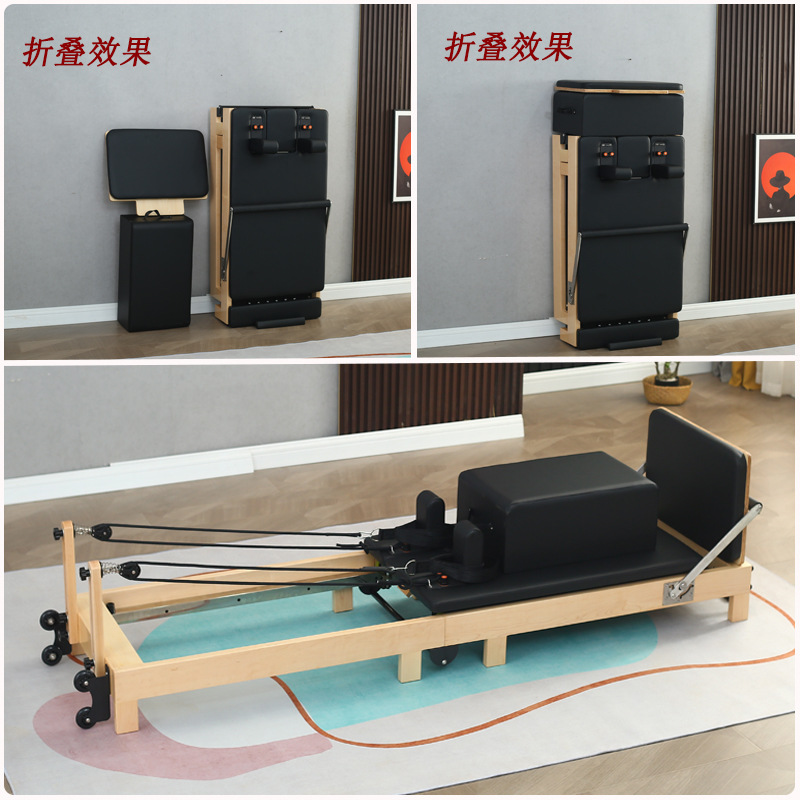 Pilates cama de núcleo gran aparato pierna de madera cama de núcleo plegable equipos de ejercicios comerciales domésticos plásticos deportivos