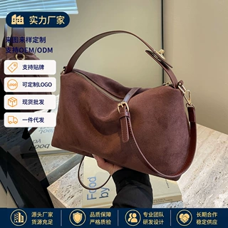 跨境新款复古法式单肩包慵懒风大容量枕头包时尚通勤手提斜挎包女