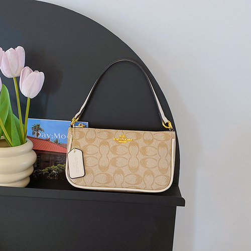 复古老花单肩腋下包夏季新款时尚小众品牌直播女包斜挎手拎包