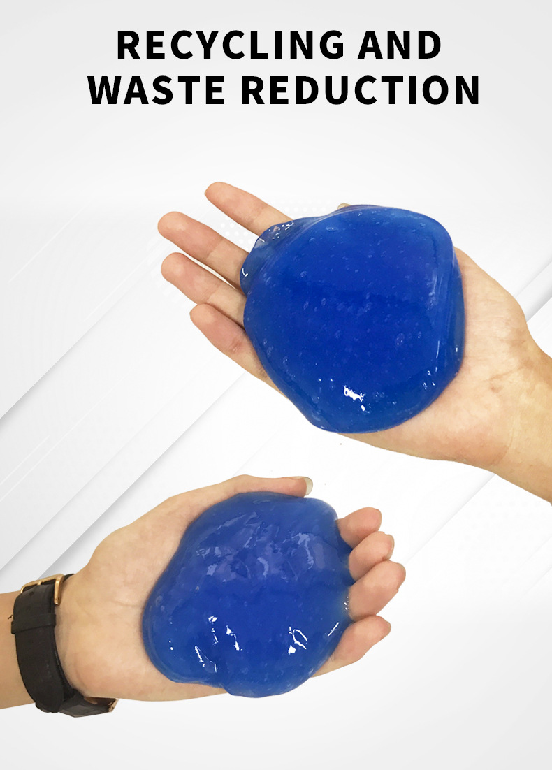 Multi-functional dust cleaning gel, non-dissolvable, non-sticky, soft cleaning gel, car dust remover, keyboard cleaning paste