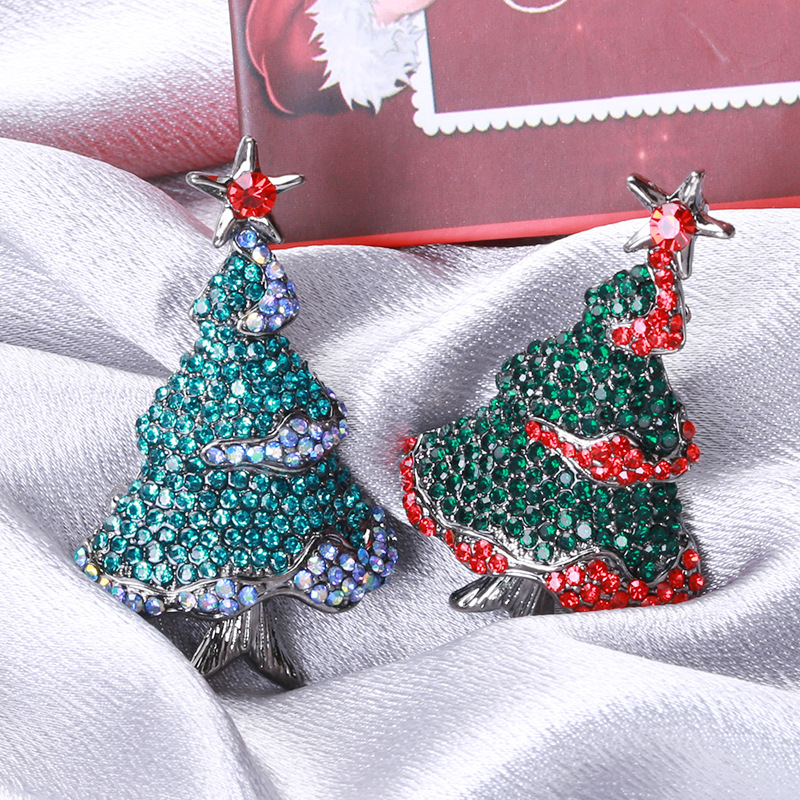 Fashion Christmas Tree Alloy Inlay Rhinestones Women's Brooches display picture 2