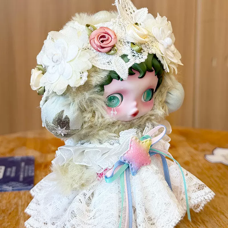 泡泡玛特SP娃衣光织园冬日乐章skullpanda搪胶衣服礼服裙清池娃衣