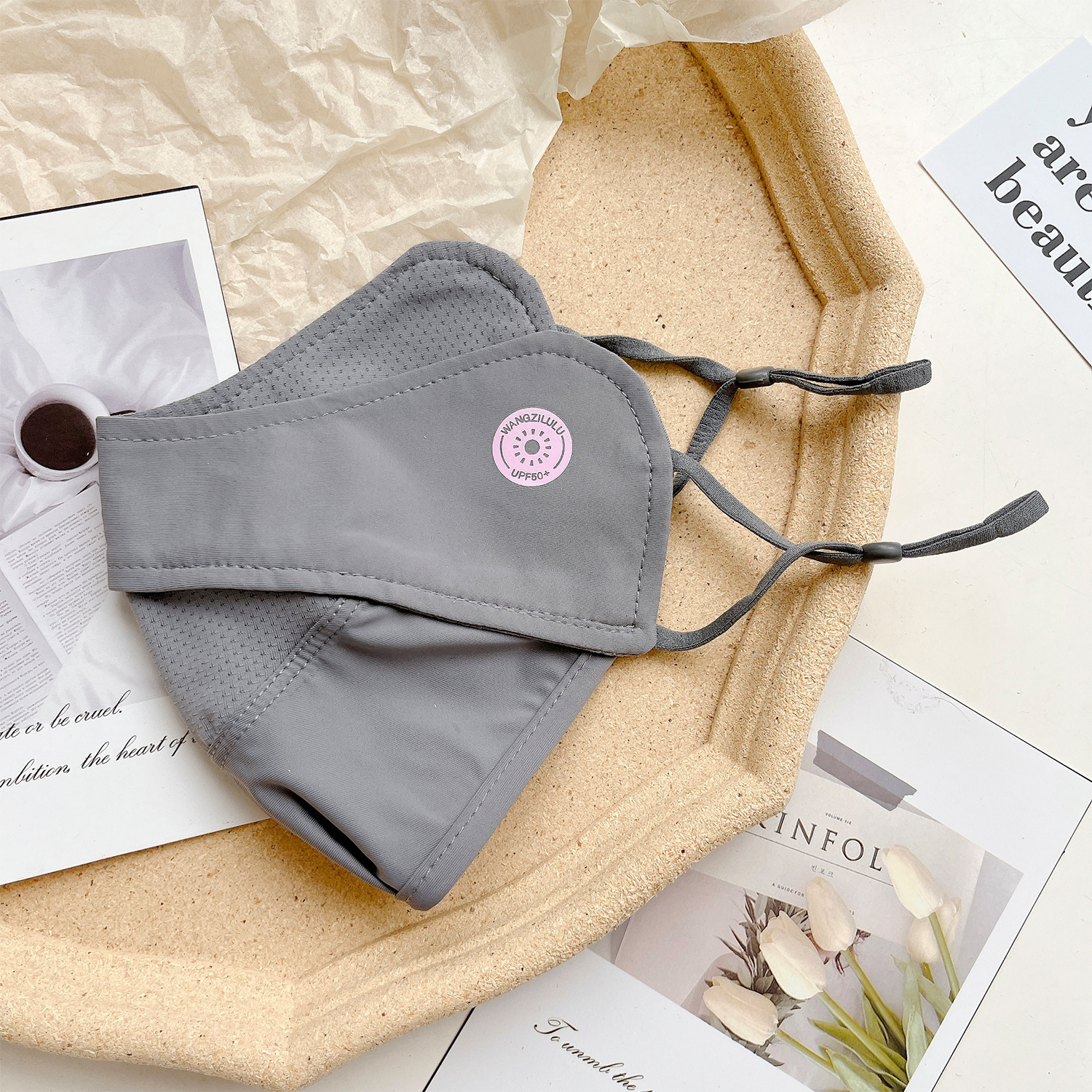 Estilo coreano máscara de cara completa de las mujeres 3D protección solar máscara de la esquina de los ojos velo de verano protección UV transpirable