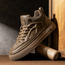 秋季男鞋新款透气高帮英伦马丁靴男潮流百搭厚底防滑运动鞋休闲鞋