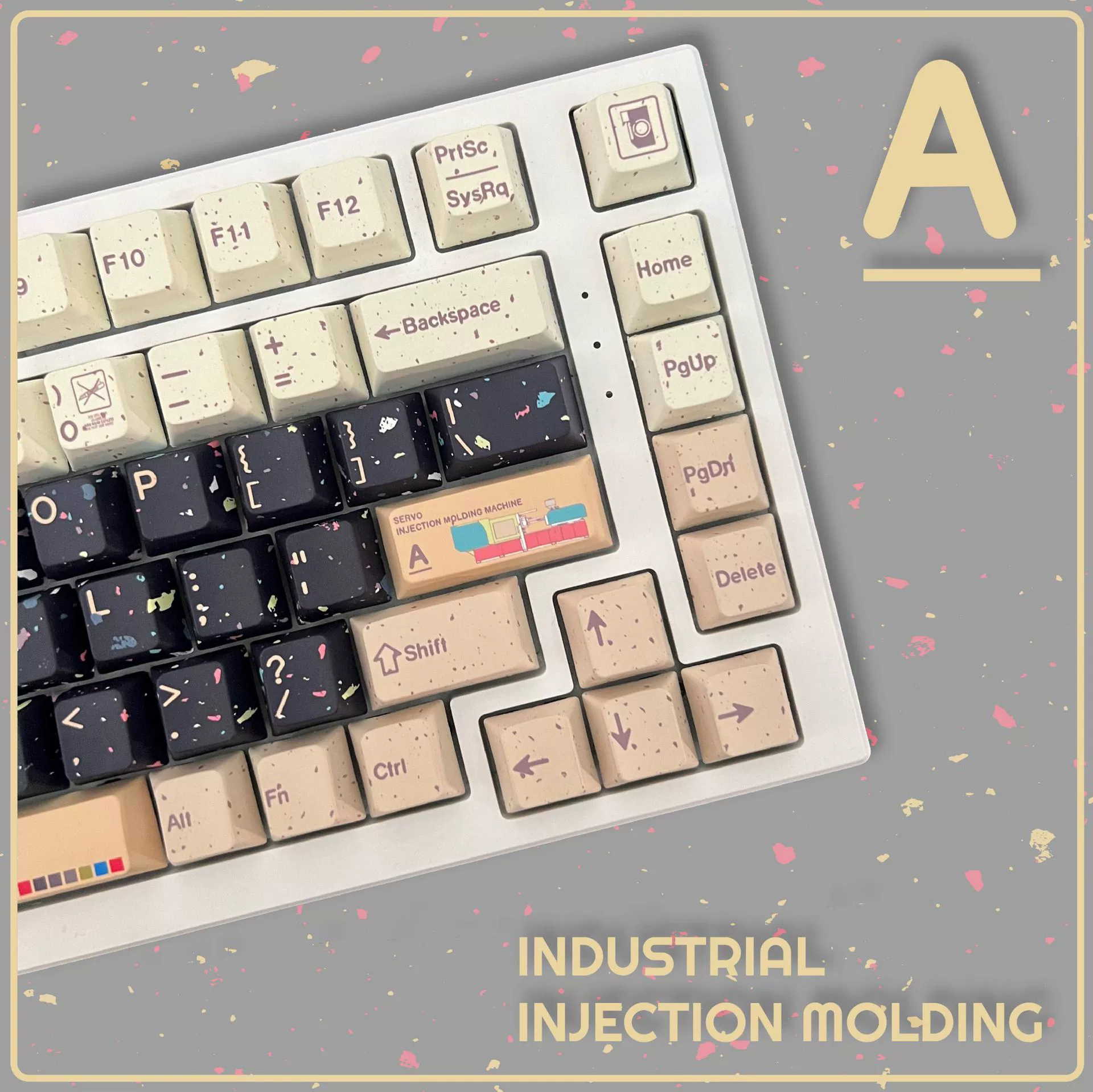 Cockerman Industrial Style IM Sublimation Original High Shading PBT Original Keycap Customized Keyboard Wootting